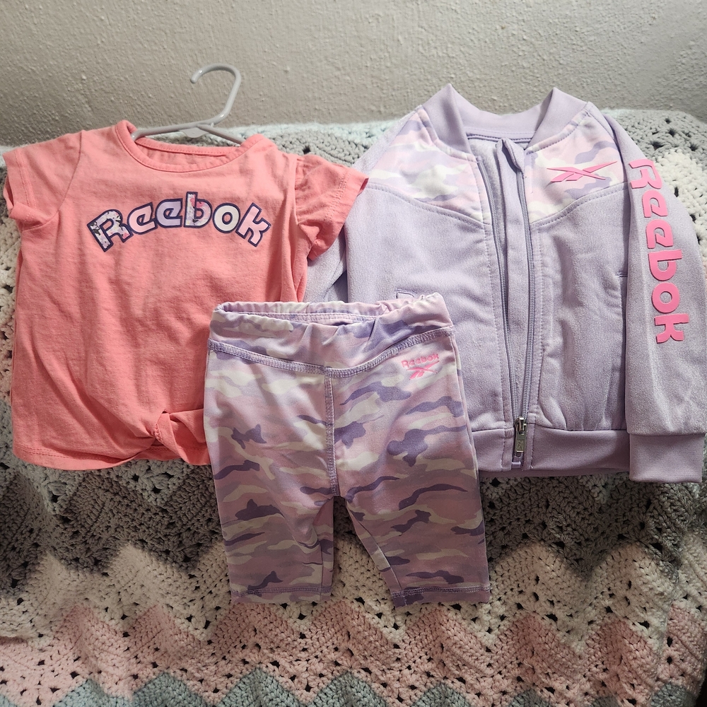 Reebok Kids Matching Set - Peach and Lilac
